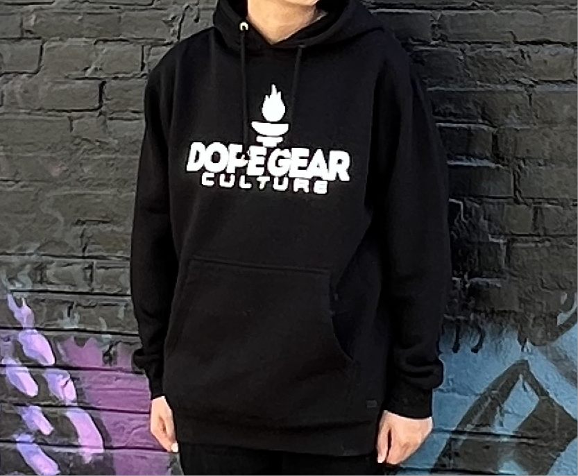 dope gear DGC Larger than life Black and White Hoodie 2X-Large