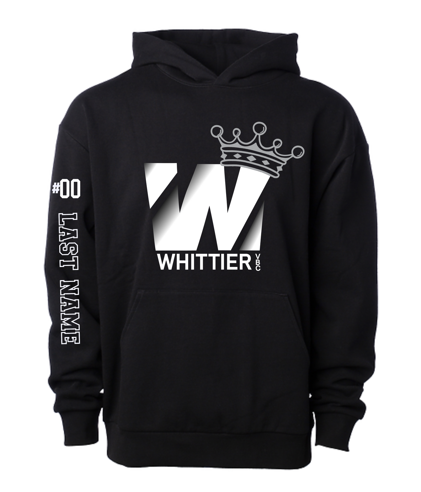 WHITTIER volleyball club Hoodie WHITE W