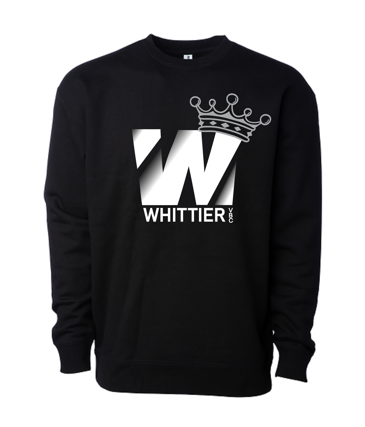 WHITTIER volleyball club crewneck White W