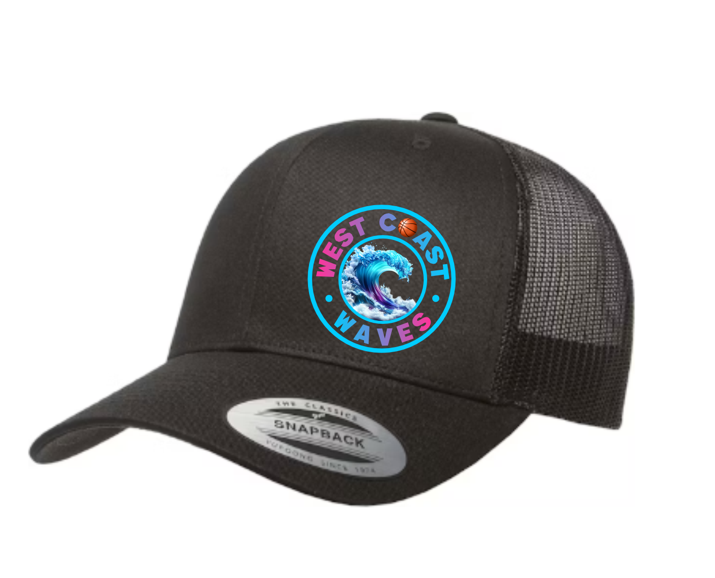 West Coast WAVES Trucker Hat black