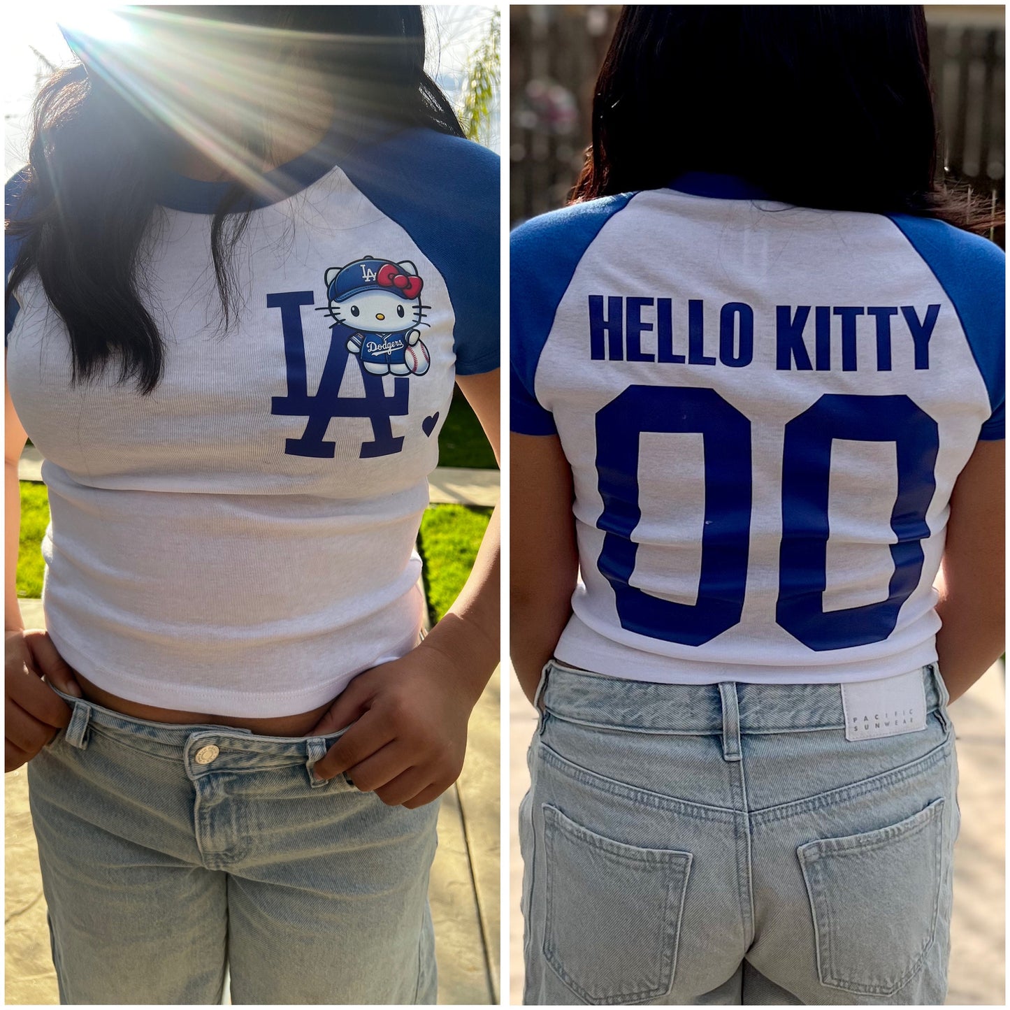 Hello Kitty LA Dodgers t-shirt, baseball