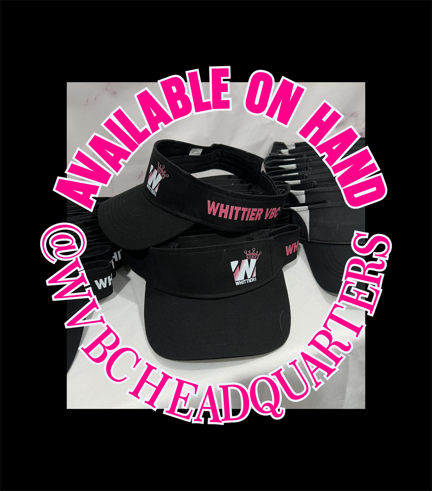 WVBC Black Visor Available On HAND at WVBC headquarters.