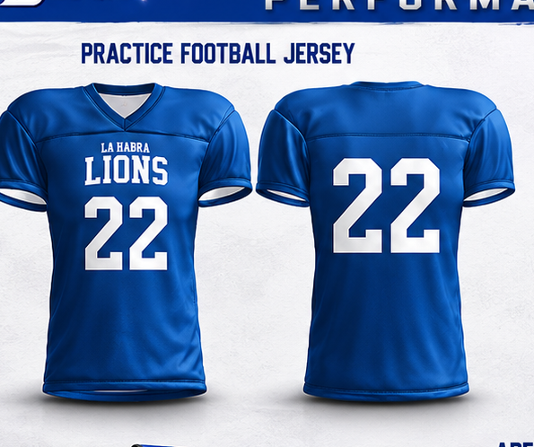LH LIONS practice JERSEY ONLY order by june 20th