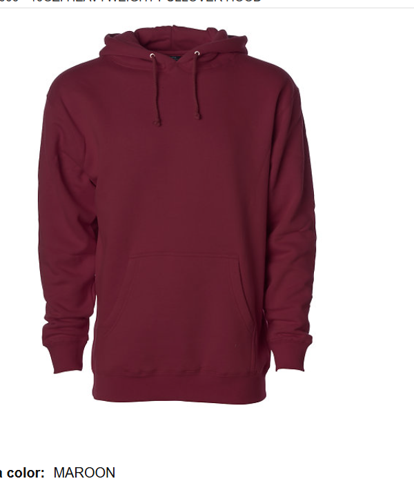 Hoodie/ heavyweight  W/drawstring