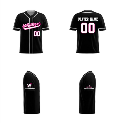 WHITTIER parent baseball jersey PRE-ORDER ONLY BY: JAN. 10TH.