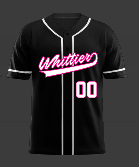 WHITTIER parent baseball jersey PRE-ORDER ONLY BY: JAN. 10TH.
