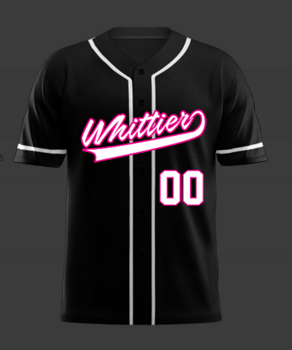 WHITTIER parent baseball jersey PRE-ORDER ONLY BY: JAN. 10TH.
