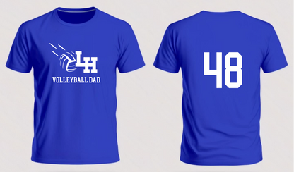 LH Spirit Tee/family member personalized VOLLEYBALL (MOM/DAD/GRANDMA)