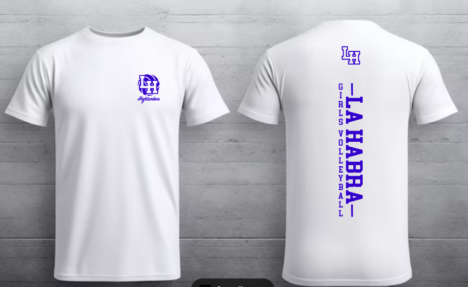 PLAYER tee simple/girls Volleyball /WHITE TEE