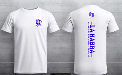 PLAYER tee simple/girls Volleyball /WHITE TEE