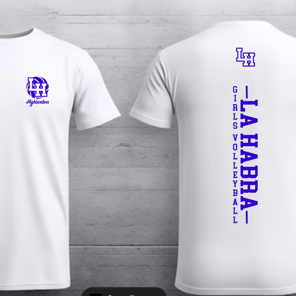 PLAYER tee simple/girls Volleyball /WHITE TEE