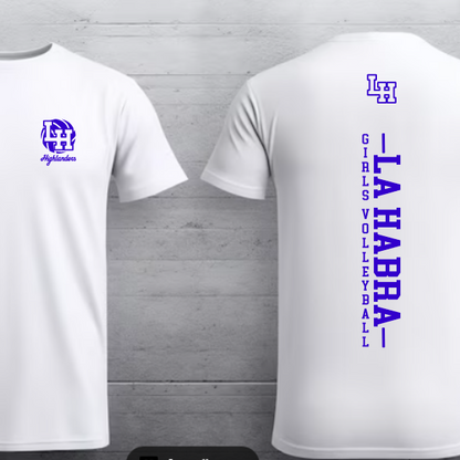 PLAYER tee simple/girls Volleyball /WHITE TEE