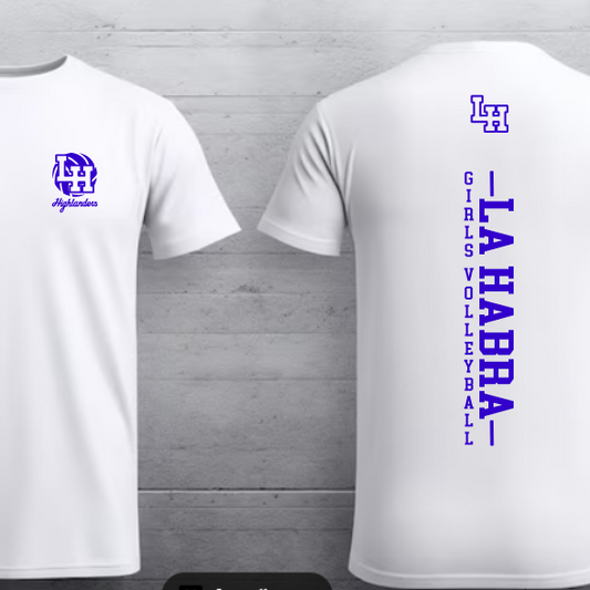 PLAYER tee simple/girls Volleyball /WHITE TEE