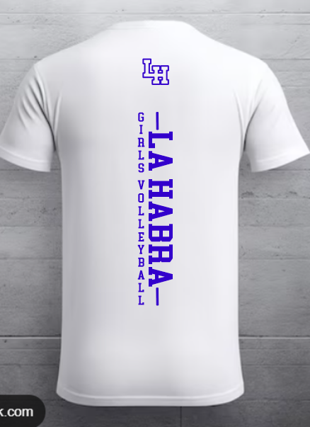 PLAYER tee simple/girls Volleyball /WHITE TEE