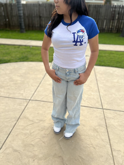 Hello Kitty LA Dodgers t-shirt, baseball