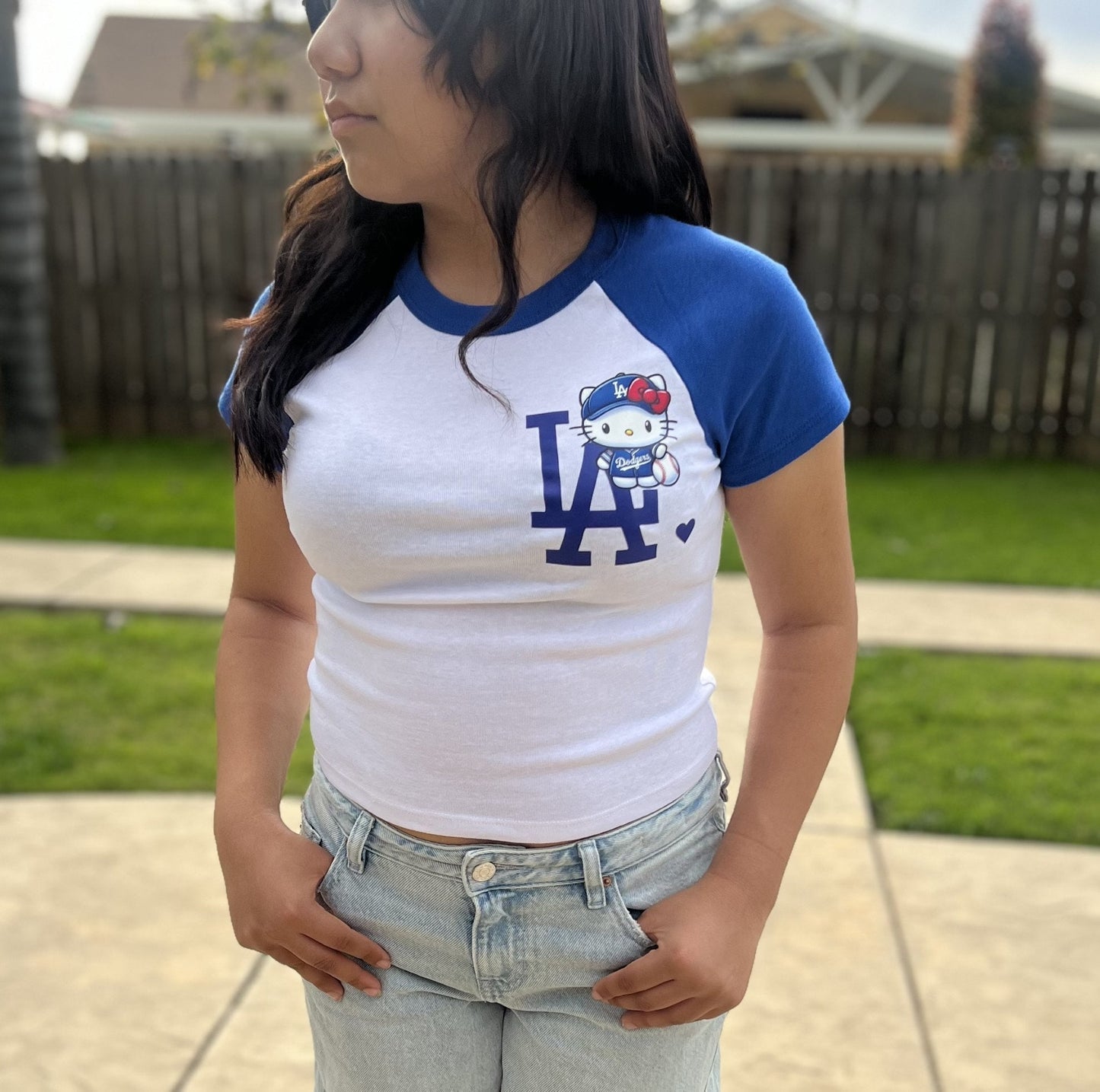 Hello Kitty LA Dodgers t-shirt, baseball