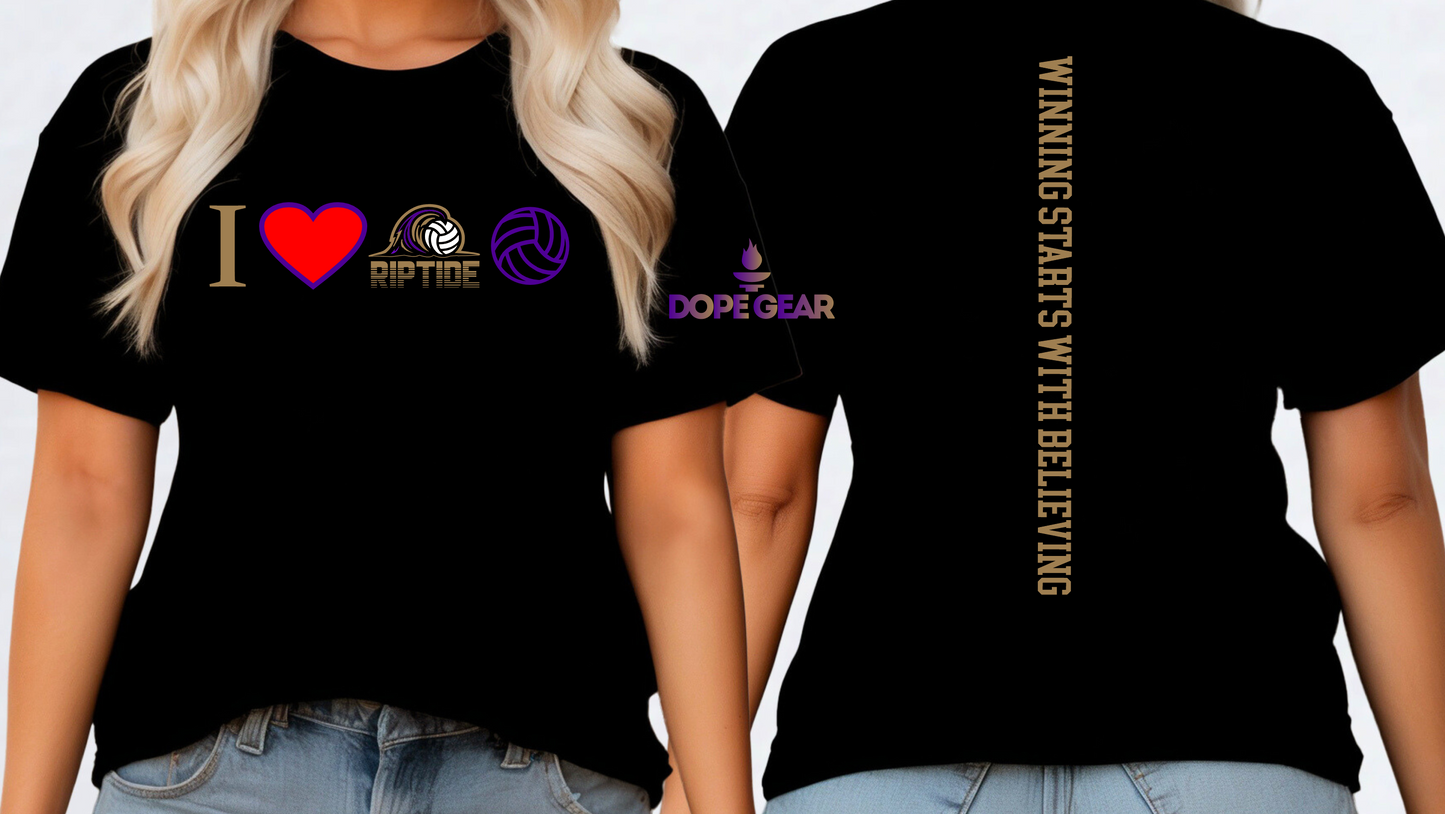 RIPTIDE  I heart riptide volleyball shirt